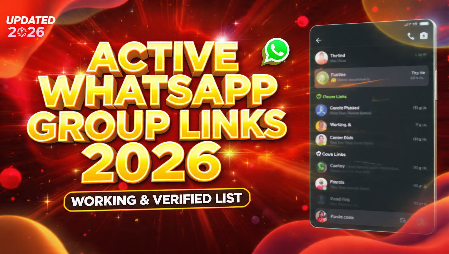 Active WhatsApp Group Links 2026 (Working & Verified List)